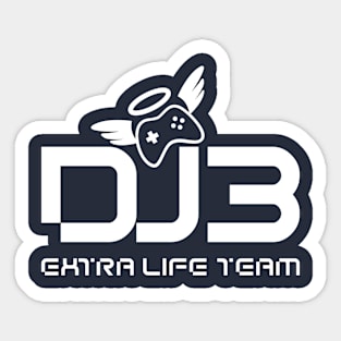 DJ3 White Logo Sticker